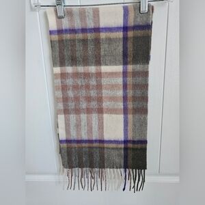 EDINBURGH Tartan Plaid 100% Wool Scarf with Fringe